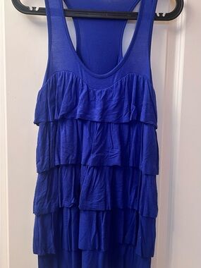 Talula Royal Blue Tiered Ruffle Tank